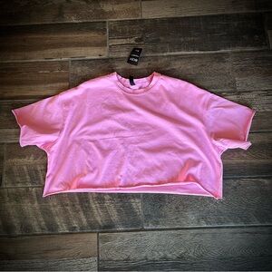 Cotton On Body oversized cropped t shirt top pink Body Wellness Club S